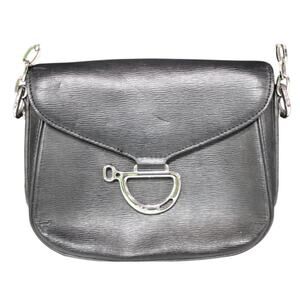 Ralph Lauren Black Leather Newbury Mini Crossbody Bag